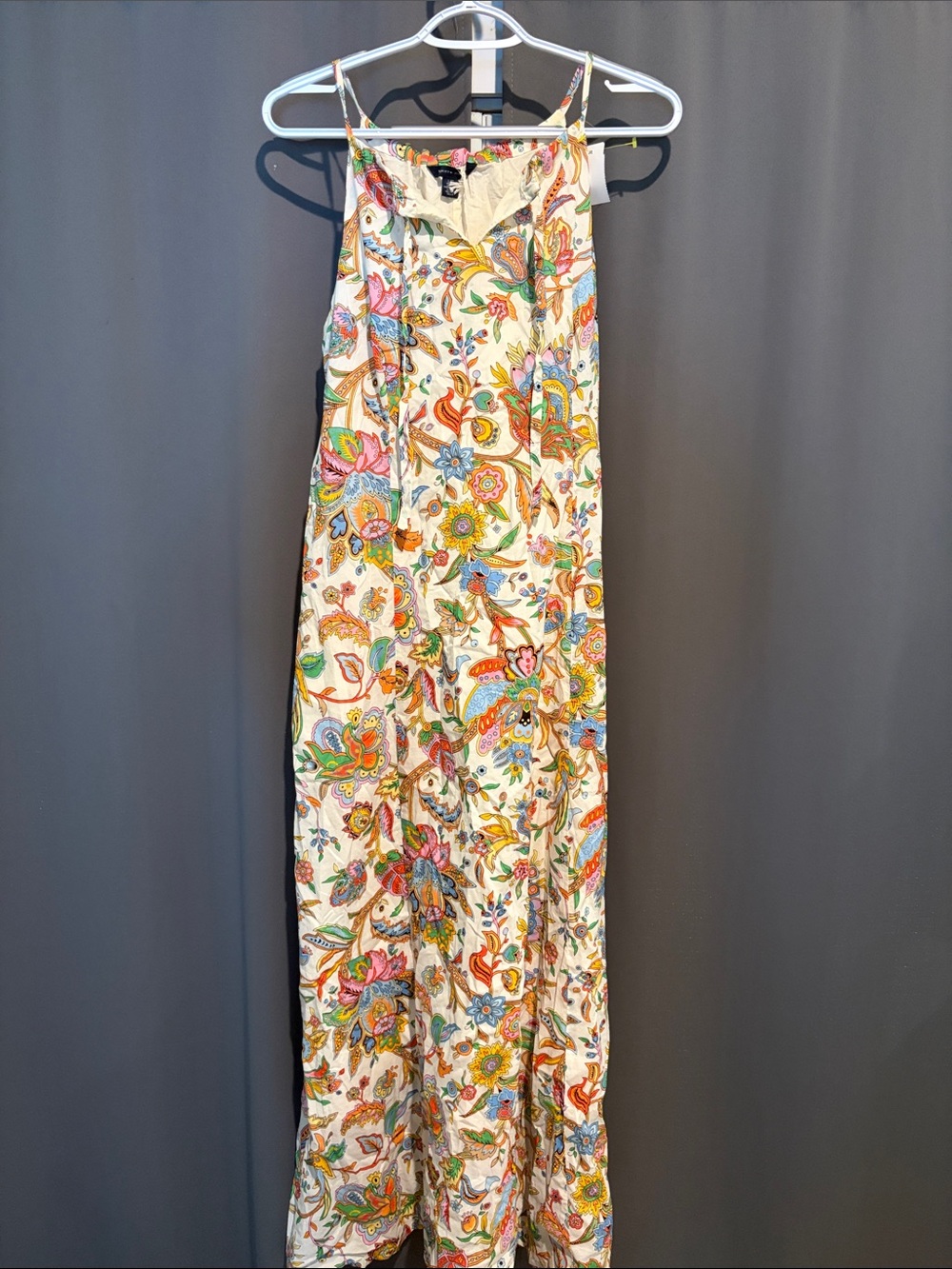 Tommy Hilfiger Cream Dress with Multicolor Floral Accents